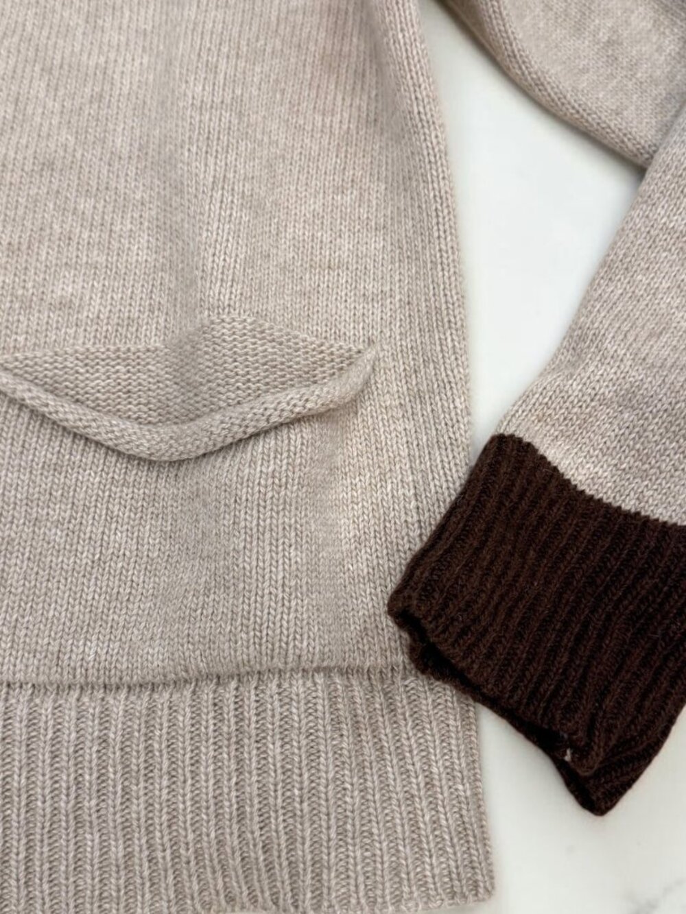 ASTRID Wool Cashmere Blend Button Cardigan One Size Fits Most - Picture 3 of 7